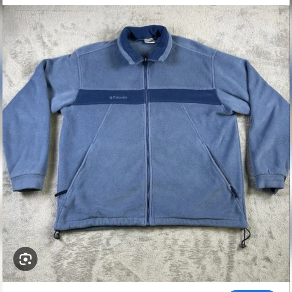 Vintage Columbia Sportswear Men’s L Blue Full-Zip Fleece Winter Jacket - Picture 1 of 8
